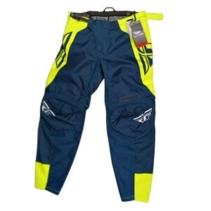 NWT Fly Racing Size 32 F-16 Pants‎ Navy Hi-vi White Motocross Racing Motorcycle